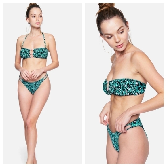 Hurley Other - Hurley | Wild Cat Smocked Mod Bikini